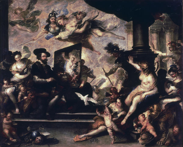 Rubens malt Allegorie / Luca Giordano van Luca Giordano