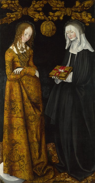 Saints Christina and Ottilia van Lucas Cranach (de oude)