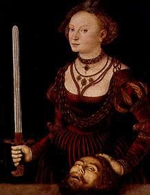 Judith mit dem Haupt des Holofernes. van Lucas Cranach (de oude)