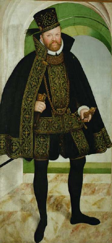 Kurfürst August von Sachsen (1526-1586). van Lucas Cranach 