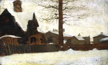 A Winter Scene van Ludwig Munthe