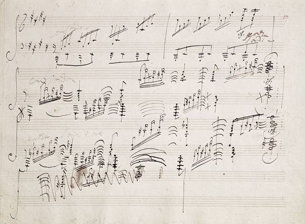 Score sheet of ''Moonlight Sonata'' van Ludwig van Beethoven