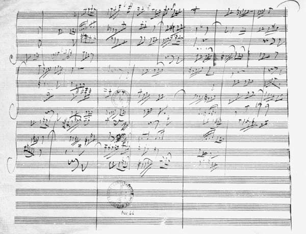 Score for the 3rd Movement of the 5th Symphony van Ludwig van Beethoven