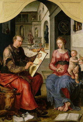 St. Luke Painting the Virgin, c.1545 (oil on canvas) van Maerten van Heemskerck