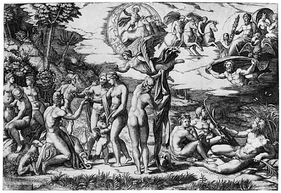 The Judgement of Paris van Marcantonio Raimondi