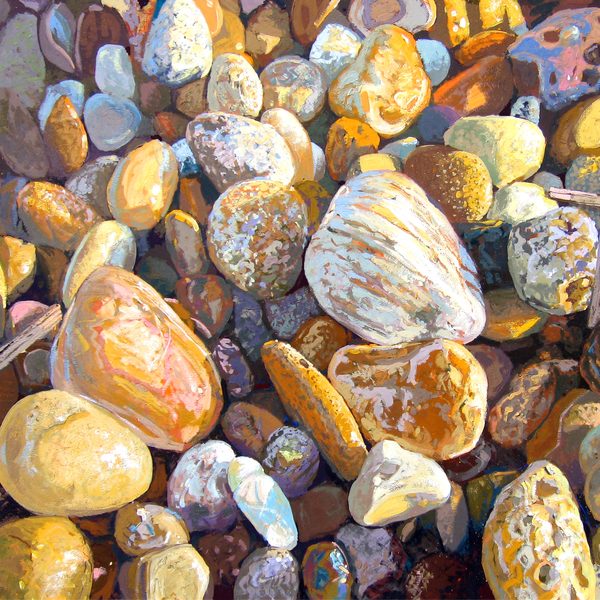 Beach Pebbles van Martin  Decent