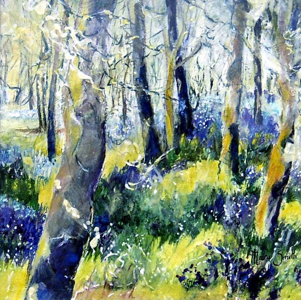 Bluebells and Yellow van Mary Smith
