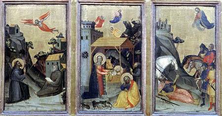 The Stigmata of St. Francis, The Nativity and The Conversion of St. Paul van Master of the Accademia Misericordia
