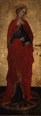 St. Catherine (tempera on panel) van Master of the Straus Madonna