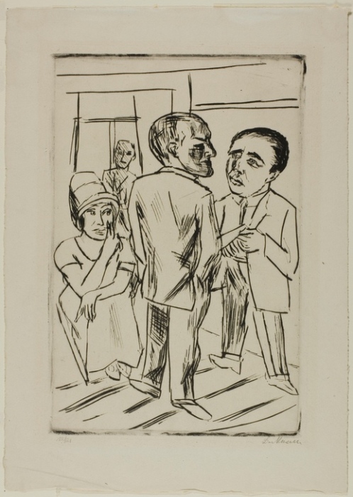 At the Hotel (The Dollar) van Max  Beckmann