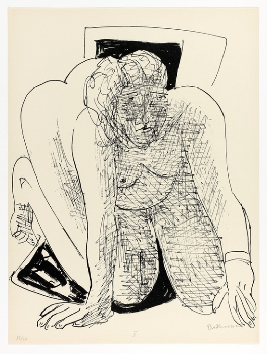 Crawling Woman, plate five from Day and Dream van Max  Beckmann