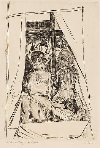 Children at the window (Kinder am Fenster). 1922 (H. 237 II A) van Max  Beckmann