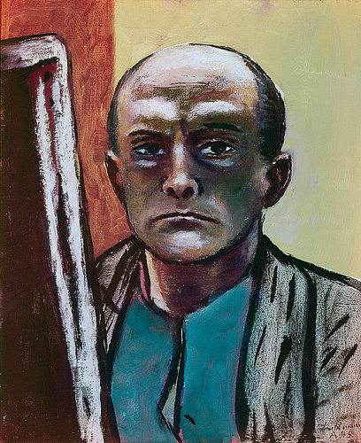 Self Portrait in Olive and Brown. 1945 van Max  Beckmann