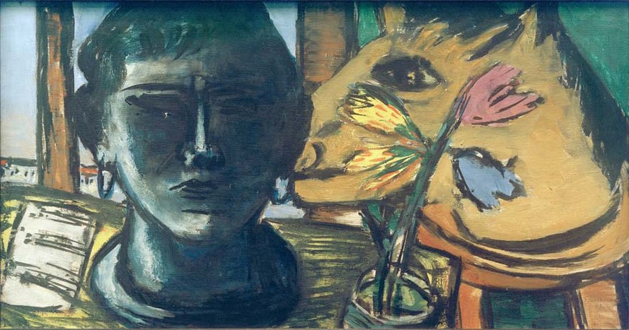 Stilleben mit Skulptur van Max  Beckmann