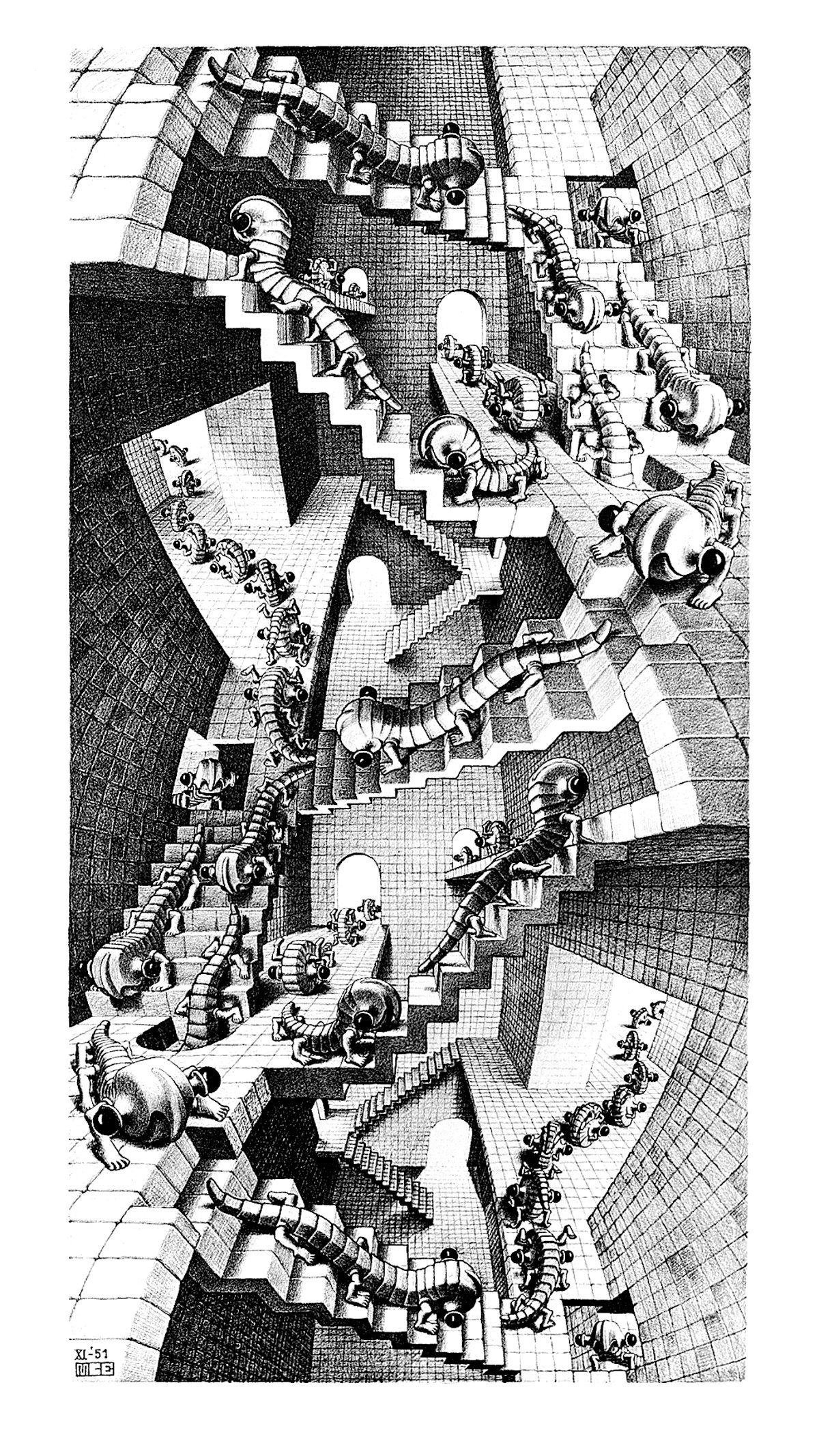 Afbeelding M.c. Escher - Trappenhuis- (ESE-28)