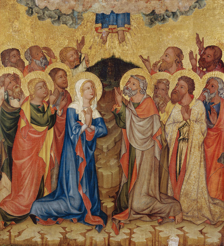 Die Himmelfahrt Christi. van Meister d.Altars von Hohenfurth