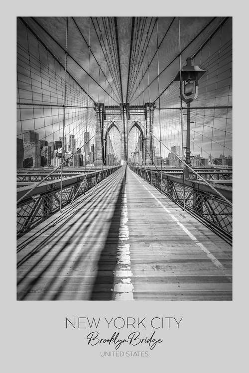 In beeld: NEW YORK CITY Brooklyn Bridge van Melanie Viola
