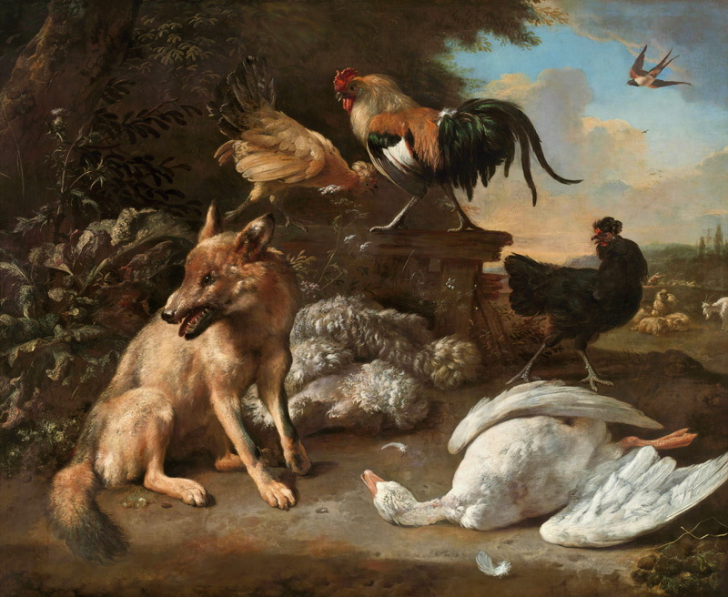 Still Life with Animals van Melchior de Hondecoeter