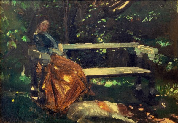 Anna Ancher , In the Garden van Michael Peter Ancher