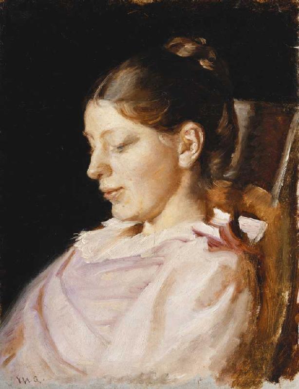 Bildnis von Anna Ancher, der Frau des Künstlers van Michael Peter Ancher