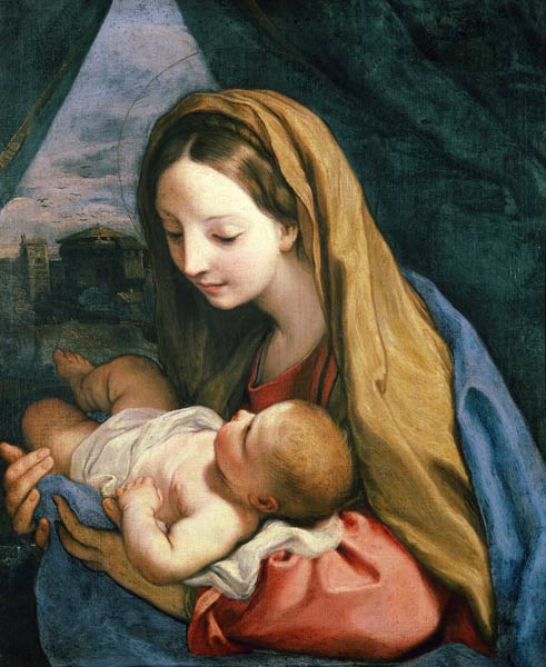 Maria mit dem Kind. van Michael Sweerts