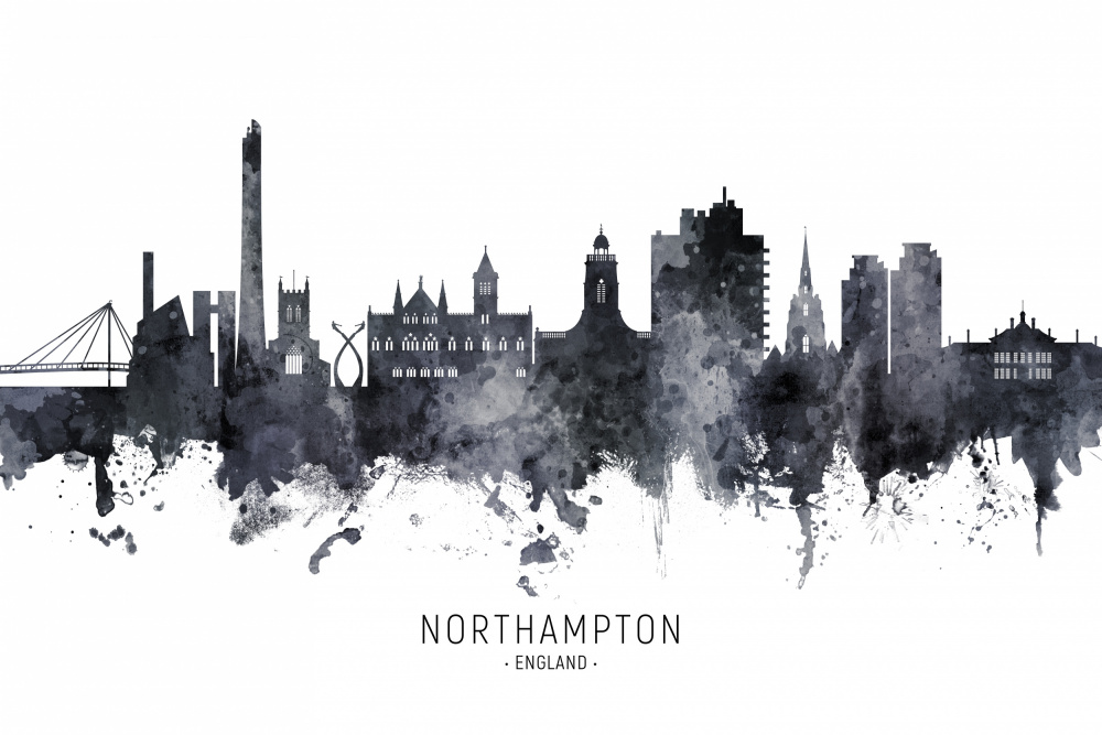 Northampton England Skyline van Michael Tompsett