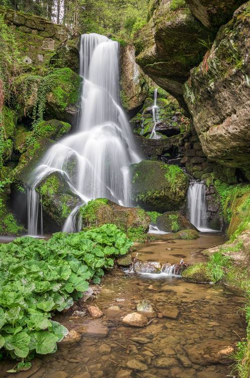 Lichtenhainer Wasserfall in der Sächsischen Schweiz van Michael Valjak