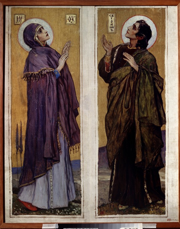 Virgin and John the Baptist van Michail Wassiljew. Nesterow