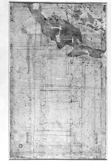 Architectural Studies, c.1538-50 van Michelangelo (Buonarroti)