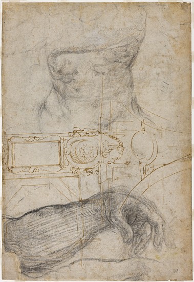 Scheme for the decoration of the ceiling of the Sistine Chapel van Michelangelo (Buonarroti)