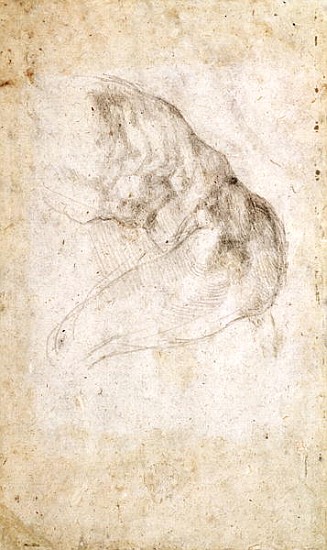 Study for The Creation of Adam(verso) (for recto see 191766) van Michelangelo (Buonarroti)