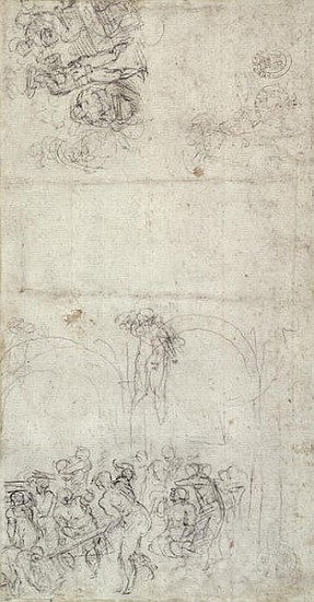 Study for The Last Judgment van Michelangelo (Buonarroti)