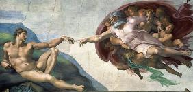 De  schepping van adam  - Michelangelo (Buonarroti)