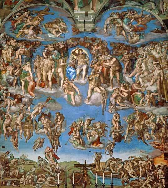 Sixtijnse kapel (uitsnede)  Michelangelo 1536/41
