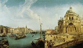 Einfahrt zum Canal Grande und die Kirche Santa Maria della Salute, Venedig