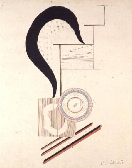 Constructivist Composition, 1925 (pen & ink, w/c & van Mieczyslaw Szczuka