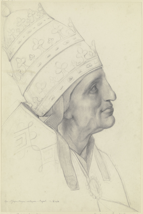 Papst Gregor der Große aus Raffaels Disputa van Moritz Daniel Oppenheim