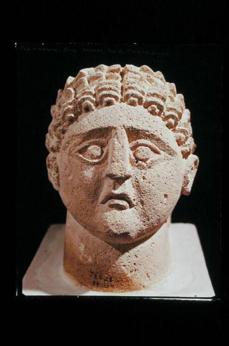 Head of a man, from Khirbet et-Tannur van Nabatean