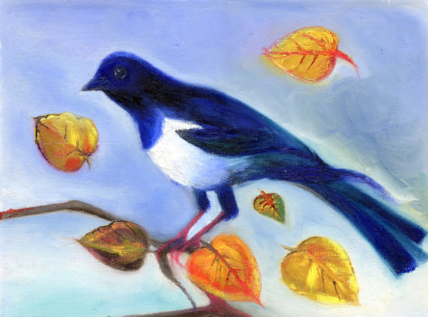 Autumn Magpie van Nancy Moniz Charalambous