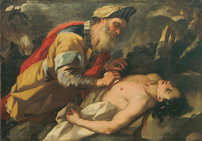 Der barmherzige Samariter. van Niccolò Malinconico