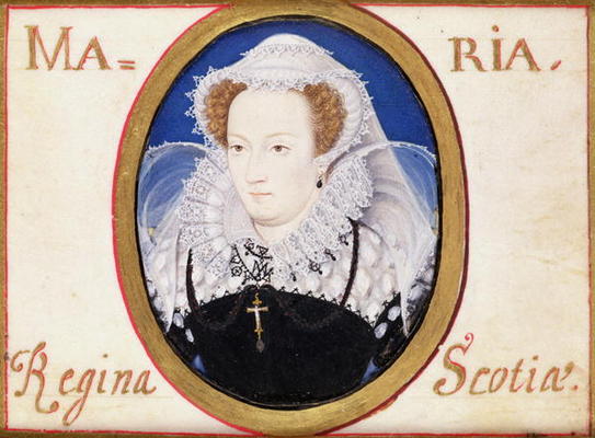 Mary Queen of Scots (1542-87) (gouache on vellum) van Nicholas Hilliard