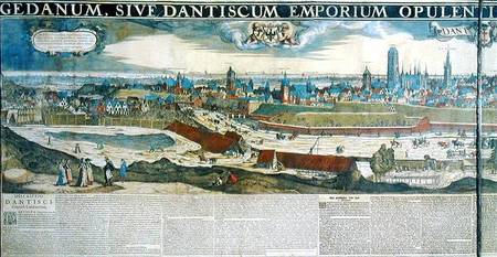 Panorama of Gdansk from Biskupia Gorka van Nicholas  Jansz Visscher