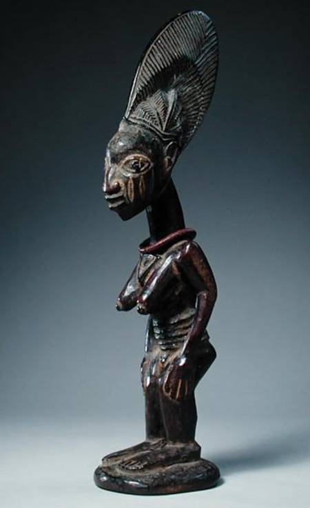 Standing Female Figure, Yoruba Culture, Nigeria van Nigerian