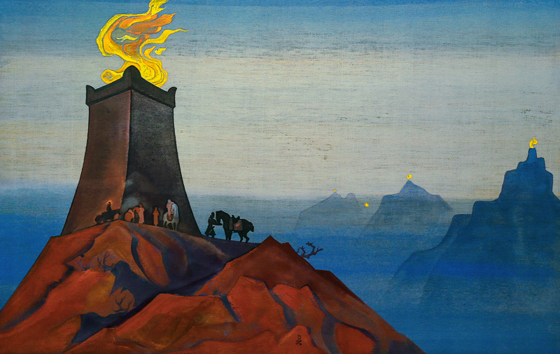 Bloemen van Timur (De overwinningslichten) van Nikolai Konstantinow. Roerich