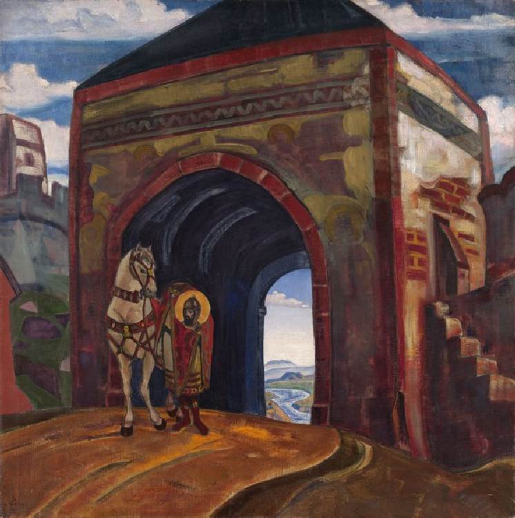 Heiliger Mercurius von Smolensk van Nikolai Konstantinow. Roerich