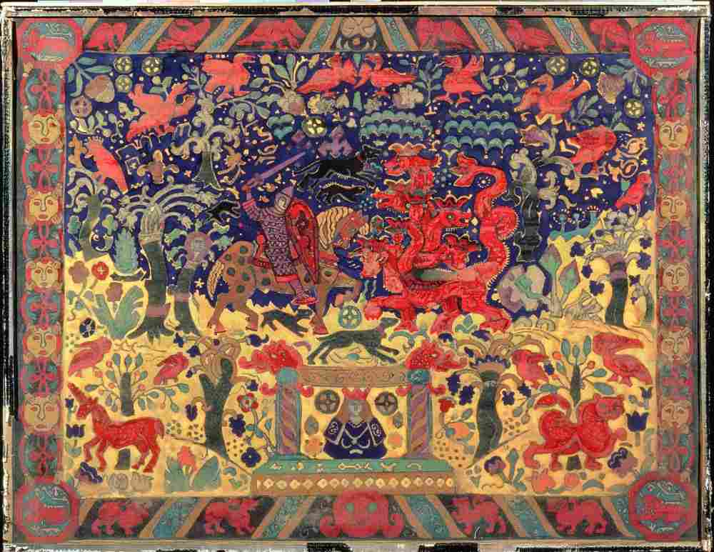 Battle with the Dragon van Nikolai Konstantinow. Roerich