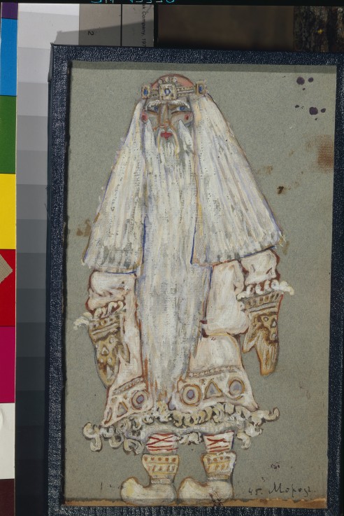 Ded Moroz. Costume design for the theatre play Snow Maiden by A. Ostrovsky van Nikolai Konstantinow. Roerich