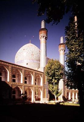 View of the mosque-madrasa constructed under Husayn I (reigned 1694-1722) 1706-14 (photo) (see also van 