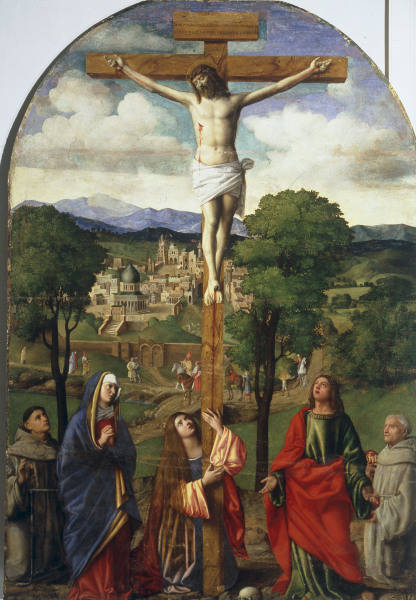 A.Donato, Christus am Kreuz m.Heiligen van 