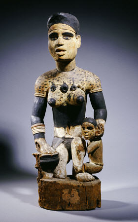 A Fine And Rare Yombe Maternity Figure, 72cm High van 